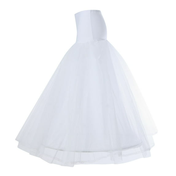 Youmylove Women 1 Hoop A-Line Floor Length Wedding Ball Gown Petticoat UnderSkirt Casual Versatile Beach Trendy
