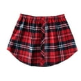 thumbnail image 1 of Youmylove Women 2-Pack Skirt Fashion New Button Plaid Street Loose Casual Stitching Elastic Band Skirt Shirt Extender Layering Top Lower Sweep Shirt, 1 of 8