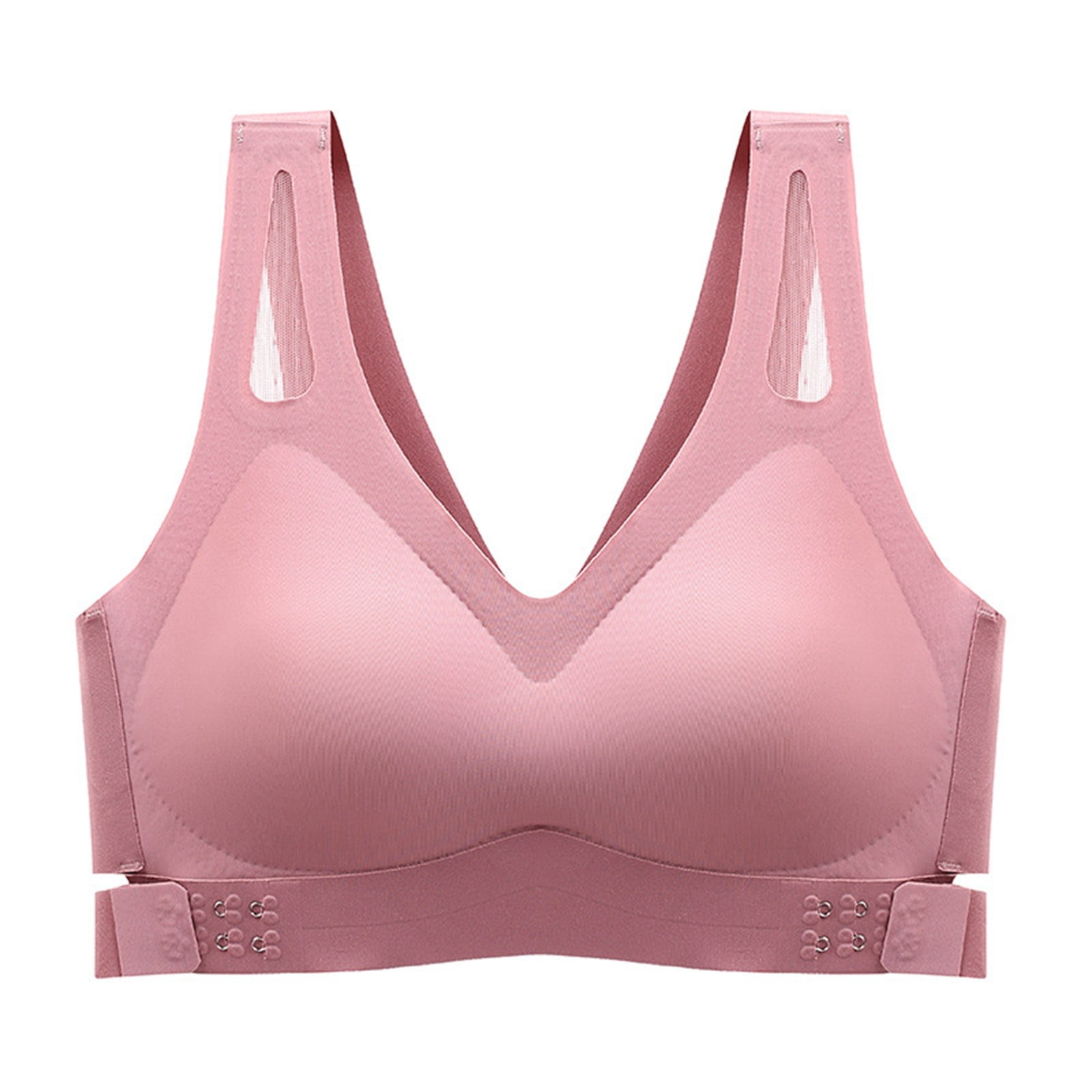 Youmylove Women Bra Trackless Front Side Buckle Sports Bra With