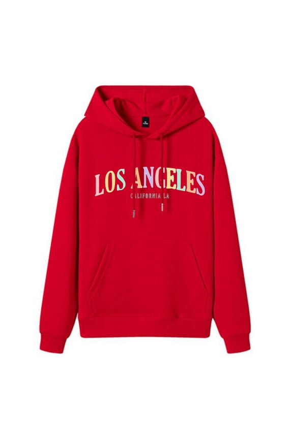 Women Casual Fashion Letter Printed Hoodies Graphic Drawstring Pullover Preppy Sweatshirt Sudadera Mujer