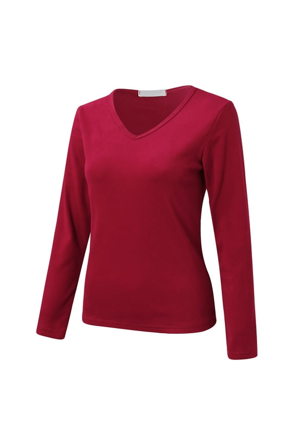 Youmylove Women Crew Neck Lined Thermal Underwear Slim Warm Base Layers Long Sleeve Shirts Winter Top Warm Base Layers