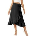 thumbnail image 1 of Youmylove Women Lace Irregular Solid Color Skirt Versatile Beach Trendy Leisure, 1 of 5
