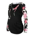 thumbnail image 1 of Youmylove Women Maternity Casual Long Sleeve V-Neck Drawstring Hoodies Thin Sweatshirts Blouse Top With Pocket Comfy, 1 of 6