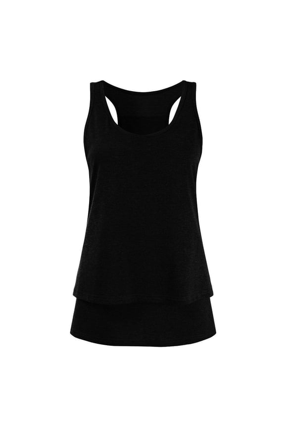 Women Maternity Nursing Wrap Double Layer Sleeveless Blouse T-Shirt Pregnant