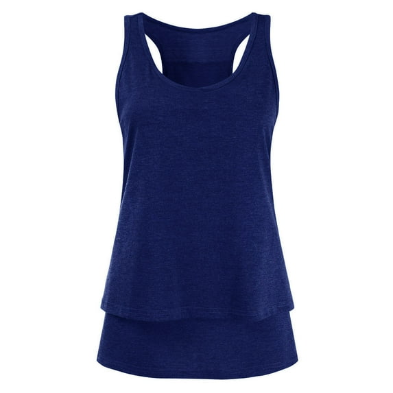 Youmylove Women Maternity Nursing Wrap Double Layer Sleeveless Blouse T-Shirt Pregnant