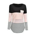 thumbnail image 1 of Youmylove Women Maternity T-Shirt Long Sleeve Striped Printed Nursing Tops Tee Shirts For Breastfeeding Comfy, 1 of 6