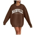 thumbnail image 1 of Youmylove Women Nashville Adult Unisex Crewneck Sweatshirt Pullover Chic Streetwear, 1 of 4