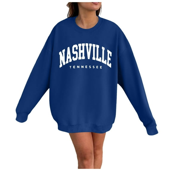 Youmylove Women Nashville Adult Unisex Crewneck Sweatshirt Pullover Classic Streetwear