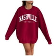 thumbnail image 1 of Youmylove Women Nashville Adult Unisex Crewneck Sweatshirt Pullover Female Streetwear, 1 of 4