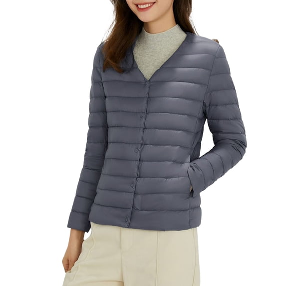 Youmylove Women Packable Ultra Lightweight Short Down Jacket Daily Wear