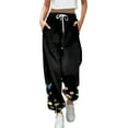 thumbnail image 1 of Youmylove Women Pants Fashion Trousers Floral Printed Leggings Sports Casual Sweatpants Trousers Workout Comfy Joggers Streetwear, 1 of 4