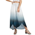 thumbnail image 1 of Youmylove Women Pants Trousers Gradient Printed Flowy Slit Wide Leg Pants High Waist Pants Bohemian Beach Pants Trend Comfy Joggers Streetwear, 1 of 4