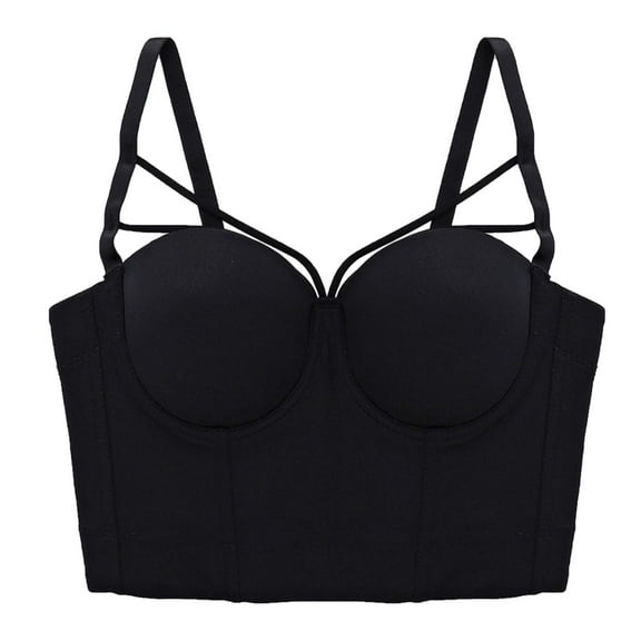 Youmylove Women Shapewear Tank Tops Folding Elastic Small Suspender Youthful Beautiful Sweet Short Fishbone Tube Top Body Shaper Lifter