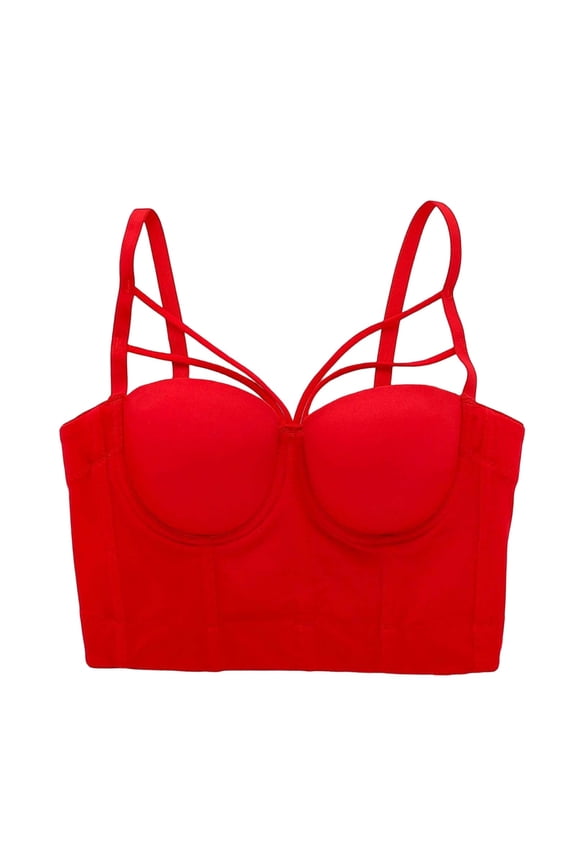 Women Shapewear Tank Tops Folding Elastic Small Suspender Youthful Beautiful Sweet Short Fishbone Tube Top Body Shapewear