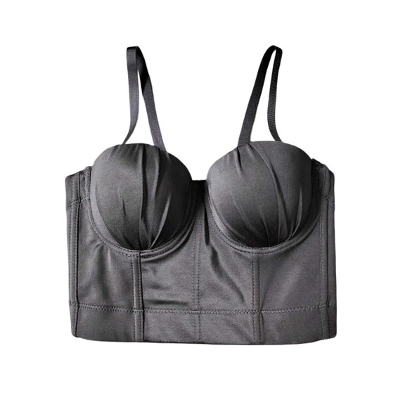 Youmylove Women Shapewear Tank Tops Folding Elastic Small Suspender Youthful Beautiful Sweet Short Fishbone Tube Top Body Shapewear