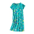 thumbnail image 1 of Youmylove Women Sleepwear Cotton Nightgown Short Sleeve Shirt Casual Printed Sleepdress Loungewear Casual Pjs Nightwear, 1 of 4