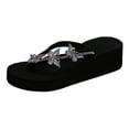 thumbnail image 1 of Youmylove Women Slippers Ladies Fashion Summer Flip Flops Casual Rhinestone Butterfly Sandals Zapatos De Mujer, 1 of 8