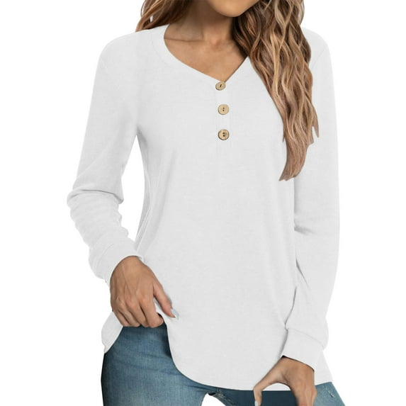Youmylove Women T-Shirts Autumn Winter Casual T Shirts Long Sleeve Leisure Stylish Tunic Top Crew Neck Shirt