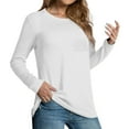 thumbnail image 1 of Youmylove Women T-Shirts Autumn Winter Casual T Shirts Long Sleeve Leisure Stylish Tunic Tops Round Neck Shirts, 1 of 4