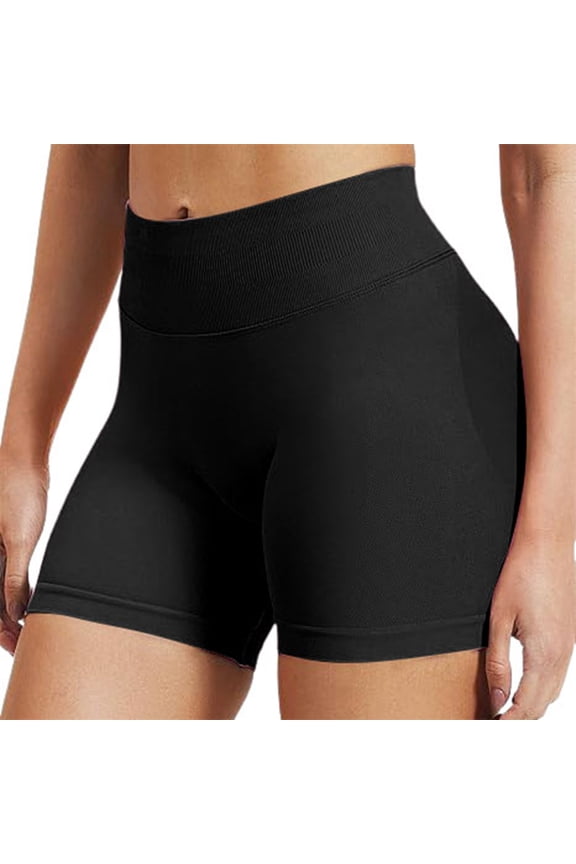 Women's Casual Summer Shorts Seamless Knitted Yoga Sport And Fitness Shorts Casual Trendy Outfits