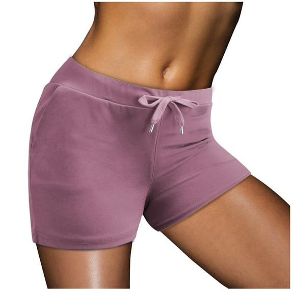 Youmylove Women's Linen Shorts With Pockets Workout Active Sport Shorts Athletic Shorts Running Womens Pants Loose Comfy Summer Shorts
