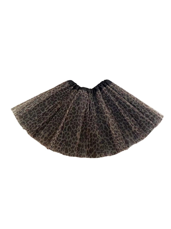 Women's Mini Tulle Skirt 1950S Vintage Ladies Fashion Sexy Leopard Print Skirt Adult Ballet Tutu Skirt For Party Summer Skirts for Women