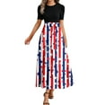 thumbnail image 1 of Youmylove Women's Summer 2025 Maxi Dress Ladies' Independence Day Printed Large Swing Dress Fashion Boho Long Casual Sundress Beach Resort Long Dress, 1 of 6