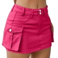 thumbnail image 1 of Youmylove Women's Summer Shorts Cargo Skirts For Women Mini Sports Hiking Skort With Zipper Pockets High Waisted Golf Athletic Skorts Holiday Beach Shorts, 1 of 4