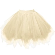 Women's 3-Layer Elastic Waist Tutu Skirt - Breathable Tulle Skirt For Costumes, Running, Dance & Parties