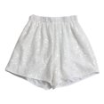 thumbnail image 1 of Youmylove Womens Casual Shorts Sequin Shorts High Waisted Wide Leg Pants Elastic High Waisted Slimming Hot Pants Holiday Beach Shorts, 1 of 3