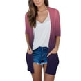 thumbnail image 1 of Youmylove Womens Lightweight Open Front Cardigans Summer Fall Outwear Tops Thin Cover Ups Three Quarter Sleeve Sweater Casual Coats Tops Print Relaxed Streetwear, 1 of 4