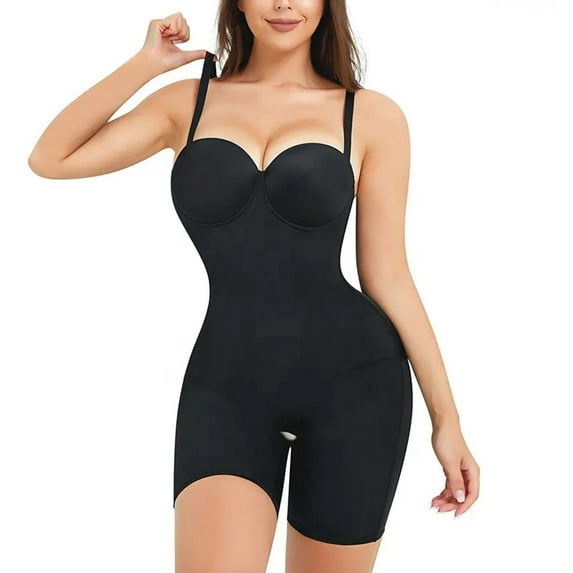 Youmylove Womens Seamless Shapewear High Waisted Shapewear Shorts For Women Tummy Control Mid-Thigh Bodysuit Slimmer Short Body Suit Comfy Body Shaping Travel Bodysuits