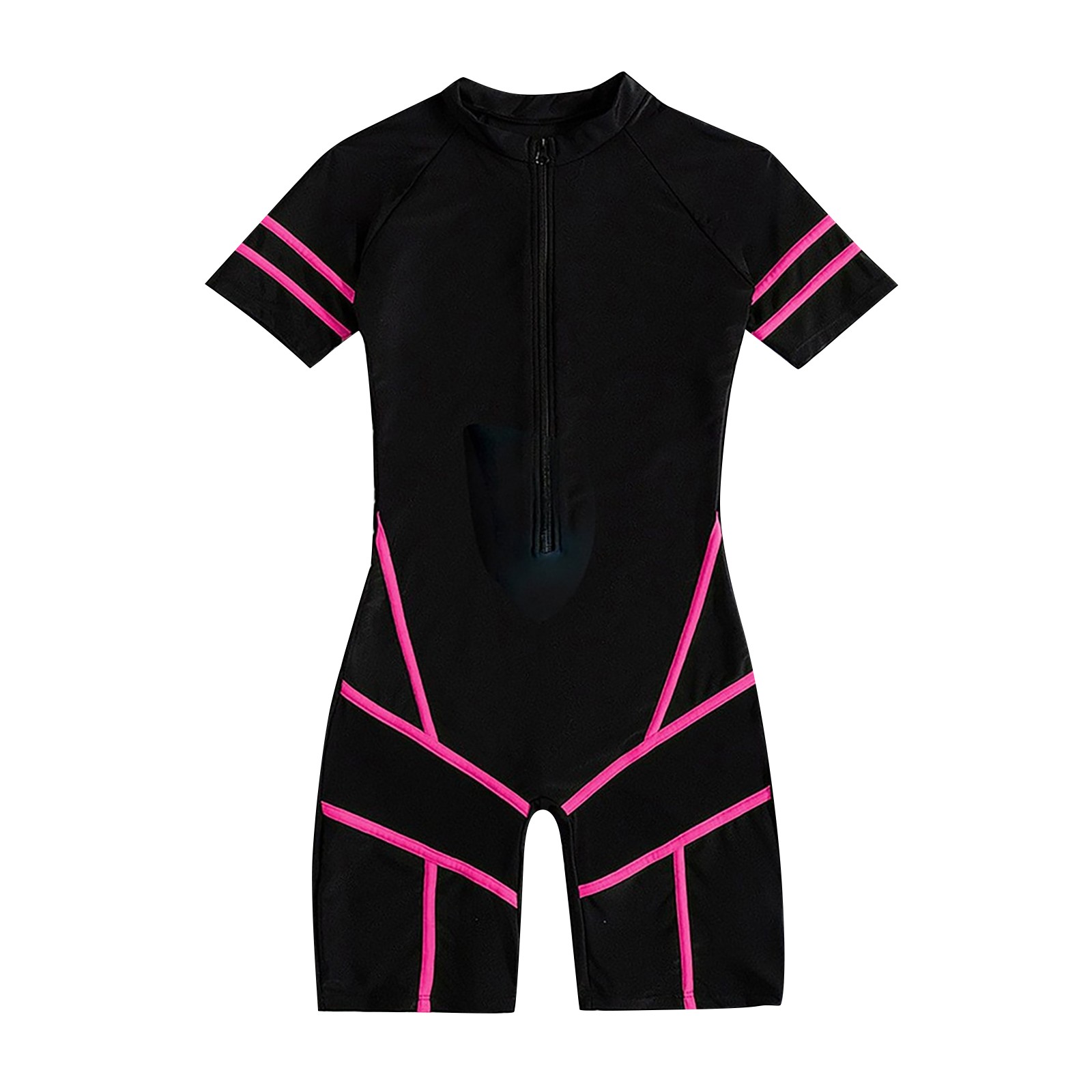 Maillot De Bain 1 Pièce Sans Bretelles Femme - Combinaison Surf UPF 50+ Color Block Pour Plage Et Natation