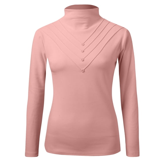 Youmylove Womens Thermal Tops Shirt Turtleneck Long Sleeve Shirts For Women Winter Tops Thermal Underwear Crew Neck Fleece Lined Tops Slim Fitted Thin Basics Layer Tshirt