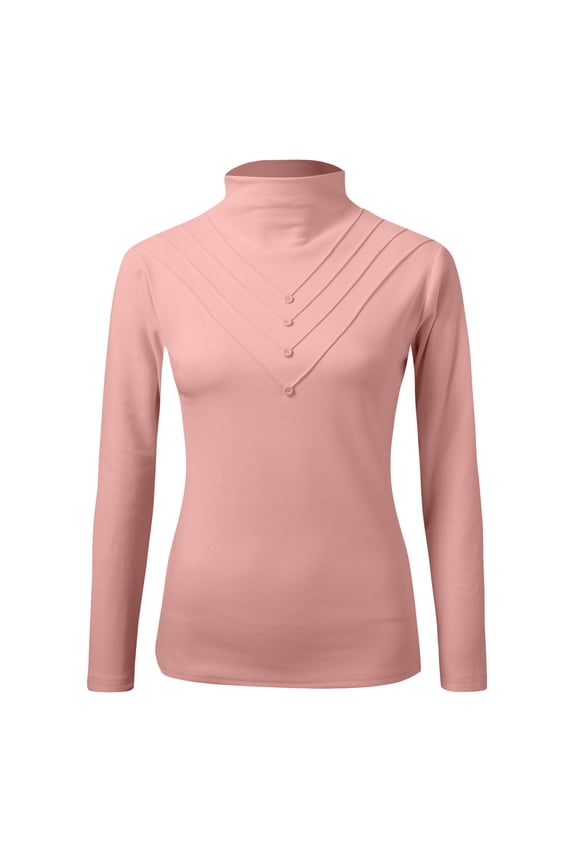 Womens Thermal Tops Shirt Turtleneck Long Sleeve Shirts For Women Winter Tops Thermal Underwear Crew Neck Lined Tops Soft Thermal Lightweight Baselayer Top