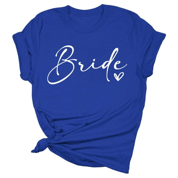 Youmylove Womens Tops T Shirt Team Bride T Shirt Bride Shirts Bridesmaid Single Party T Shirts
