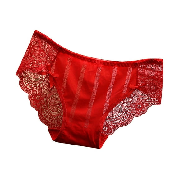 Youmylove Womens Underwear Lace Panties For Women Seamless Lace Panties Low Waist Sexy Sweet Silk Smooth Cotton Crotch Triangle Pants Sexy String Bikini Panties