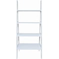 thumbnail image 1 of YounGG 100% Solid Wood 4-Shelf Ladder Bookcase, Standard, 60" H, White, 1 of 9