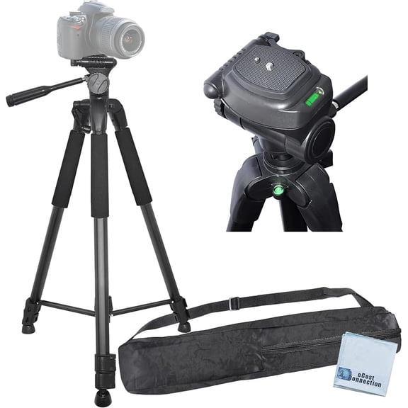 YounGG 72" Professional 3-Way Pan Head Tripod with Dual Bubble Level Indicators