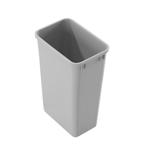 YounGG Dowell 50Qt Wastebasket Trash Container, 13Gal, Plastic, Stackable, for Kitchen/Bathroom/Office, Fits Under Sink/Desk - Grey (1, 50 QT)
