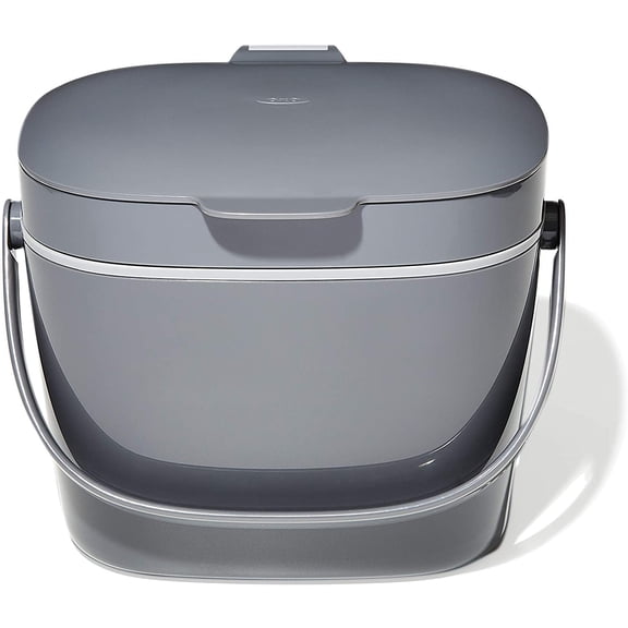 YounGG Good Grips EASY-CLEAN COMPOST BIN - CHARCOAL - 1.75 GAL/6.62 L