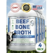 YounGlo Research Instant Bone Broth Protein Powder Dietary Supplement, Set of 4, 2 lb Unflavored, Bulk