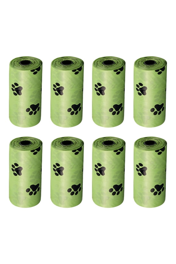 Biodegradable Poop Bags | 120 Pcs Compostable Trash Bags | Cute Paw Patterns, Thickened, and Leak-Proof Guarantee, Small Garbage Bags for Home, Kitchen, Bathroom, Poop Pickup
