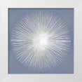 thumbnail image 1 of Young, Abby 12x12 White Modern Wood Framed Museum Art Print Titled - Silver Sunburst on Gray I, 1 of 4