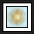 thumbnail image 1 of Young, Abby 20x20 Black Ornate Wood Framed with Double Matting Museum Art Print Titled - Sunburst Gold on Light Blue I, 1 of 4
