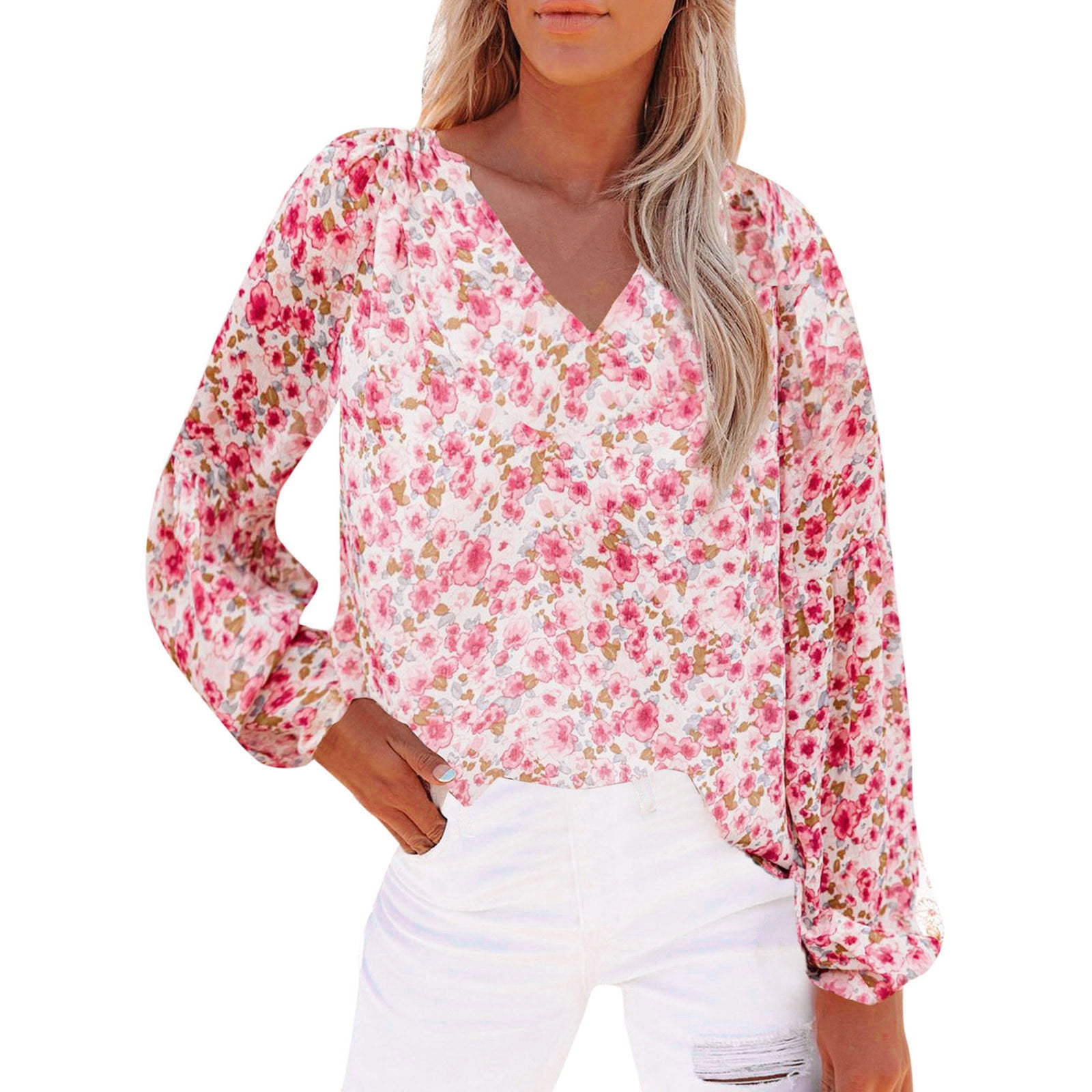 Blouse Gentle Fawn Femme - Taille S - Rose - Manches Longues - Col V - Tassel - Occasion TB