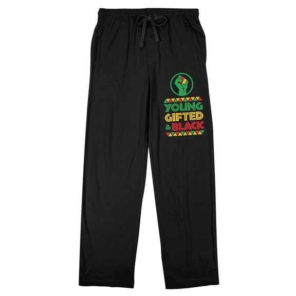 Young And Gifted Men's Black Sleep Pajama Pants-Medium