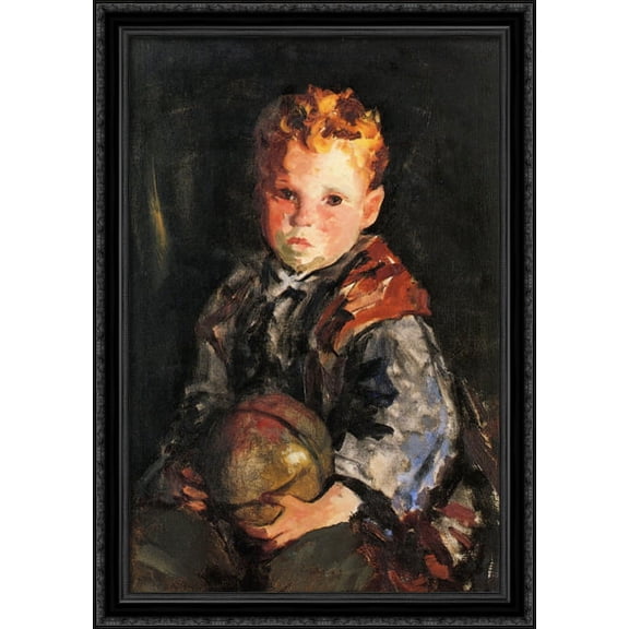 Young Anthony 28x40 Large Black Ornate Wood Framed Canvas Art by Robert Henri