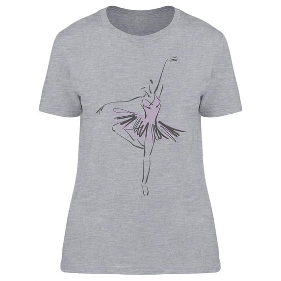 Young Ballerina Sketch T-Shirt Women -Image by Shutterstock, Female Medium