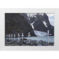thumbnail image 1 of Young, Bill 14x11 White Modern Wood Framed Museum Art Print Titled - Laurie Island Grave markers in stony beach, 1 of 4